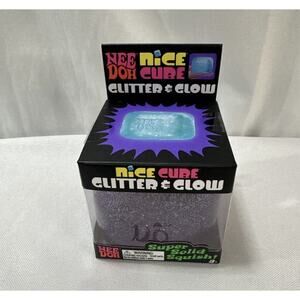 Nee Doh Nice Cube Glitter and Glow - PURPLE